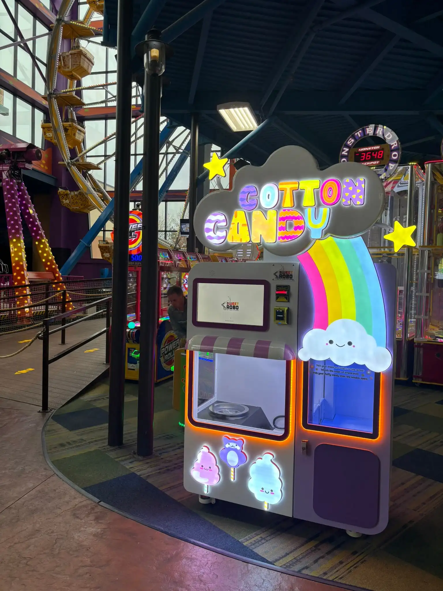 Cotton Candy Robot at a venue
